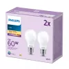 Lâmpada Philips Filament mate 60W A60 E27 pack de 2, 7 W, 60 W, E27, 806 lm, 15000 h, branco quente