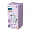 Philips Spot 50W PAR16 GU10 x2, 4,6 W, 50 W, GU10, 355 lm, 15000 h, branco quente