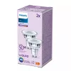 Philips Spot 50W PAR16 GU10 2 unid., 4,6 W, 50 W, GU10, 390 lm, 15000 h, branco frio