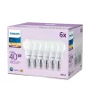 Philips Vela 40W P45 E14 x6, 4,9 W, 40 W, E14, 470 lm, 15000 h, branco quente