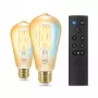 WiZ Filament Bulb Amber 50 W ST64 E27 x2, iluminação inteligente, Wi-Fi/Bluetooth, dourado, Wi-Fi 4 (802.11n), 802.11b, 802.11g, LED, E27