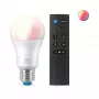 WiZ Bulb 8W (equiv. 60W) A60 E27 x1 + comando, lâmpada inteligente, Wi-Fi/Bluetooth, branco, Wi-Fi 4 (802.11n), 802.11b, 802.11g, LED, E27