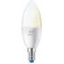 WiZ Candle 40 W C37 E14 2 unid., lâmpada inteligente, Wi-Fi/Bluetooth, branco, Wi-Fi 4 (802.11n), 802.11b, 802.11g, LED, E14
