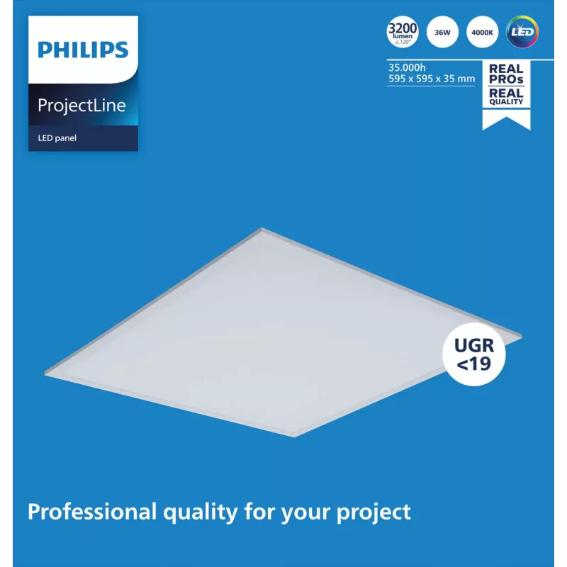 Painel LED Philips OC Panel 6060 4000K branco IP20 — luz de encastrar/teto 60x60 cm