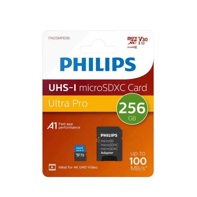 Philips FM25MP65B/00 cartão de memória 256 GB MicroSDXC UHS-I Classe 3