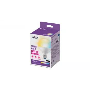 WiZ Globe 75W G95 E27, lâmpada inteligente, Wi-Fi/Bluetooth, branco, Wi-Fi 4 (802.11n), 802.11b, 802.11g, LED, E27