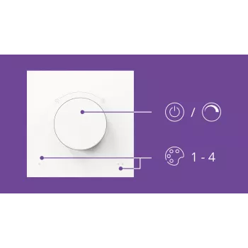 WiZ Smart Dial Switch Philips sem fios Wi-Fi branco pilha 5V