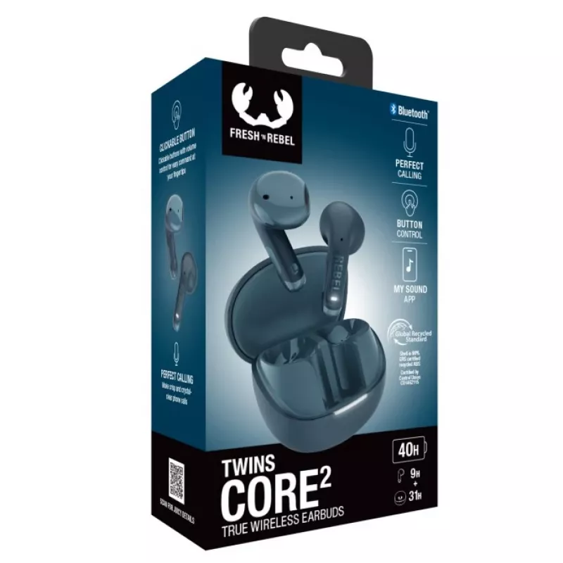 Hama Twins Core 2 headset True Wireless Stereo (TWS) auscultadores in-ear chamadas/música USB Type-C Bluetooth azul