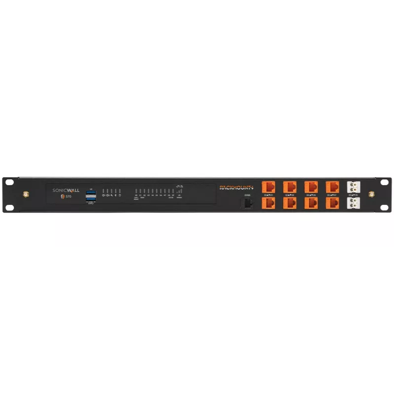 Rackmount IT kit de rackmount para SonicWall TZ570W RM-SW-T12 1U – montagem em rack 1U compatível