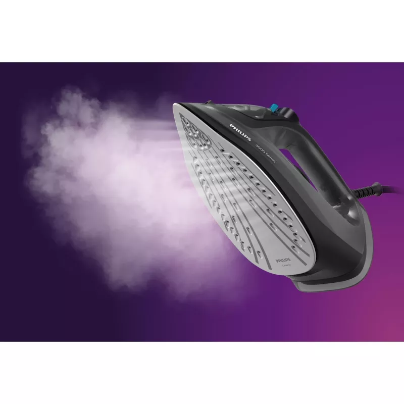 Philips 3000 series DST3041/80 Ferro de engomar a vapor base cerâmica 2600 W preto