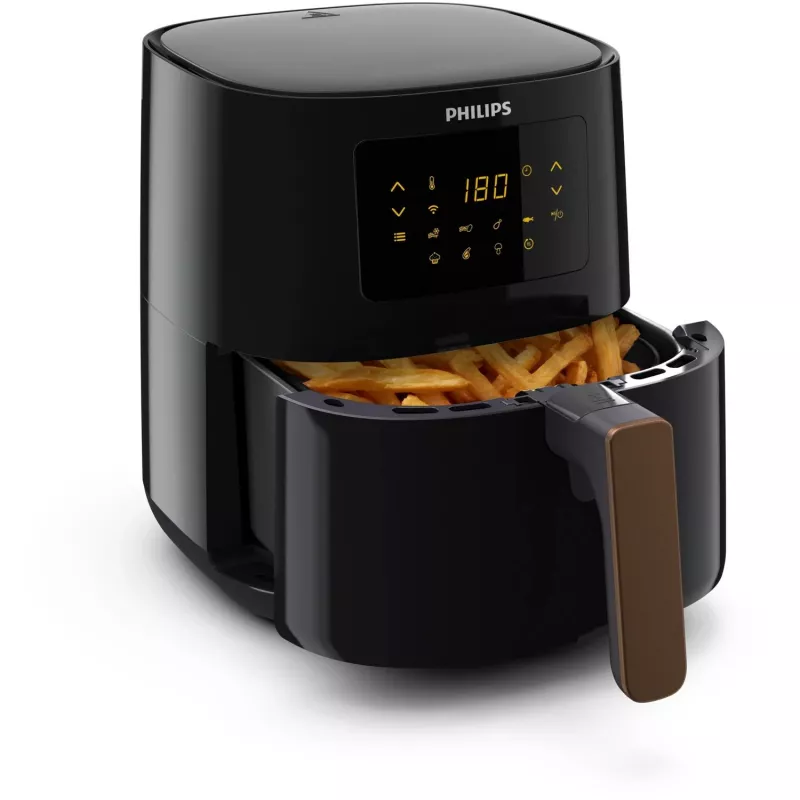 Fritadeira de ar quente Philips HD9255/80 — 4,1 l, 1400 W, controlo tátil, preto