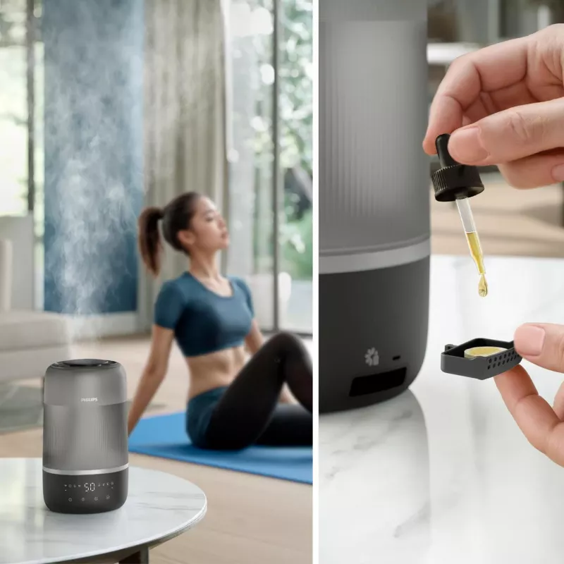 Humidificador ultrassónico Philips HU1510/03 3L preto 19,6W