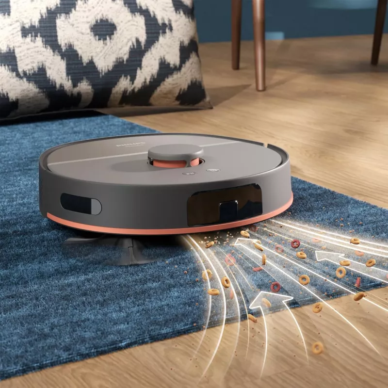 Philips XU5100/10 Robô aspirador, saco de pó 0,26 L, Li-Ion 4800 mAh, 200 min. de autonomia, 98 mm de altura