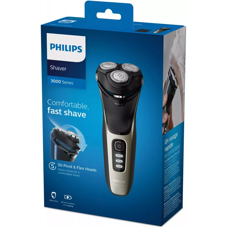 Philips SHAVER Series 3000 S3230/52 Máquina de barbear húmida ou seca, Series 3000