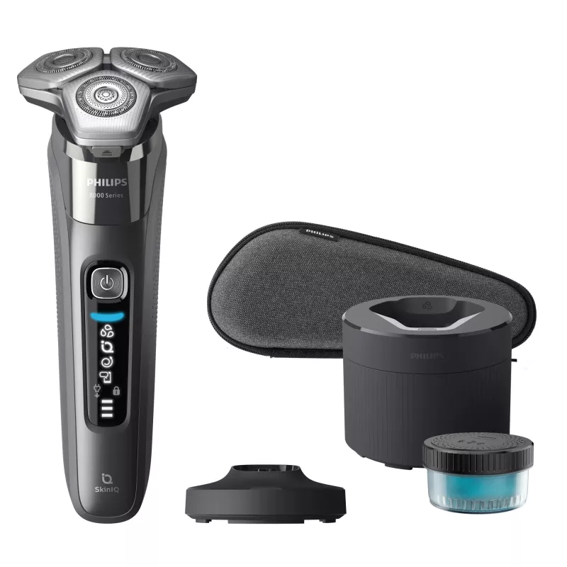 Máquina de barbear elétrica Philips SHAVER Series 8000 S8697/55 Máquina de barbear húmida e seca cromado