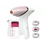 Aparelho de remoção de pelos por IPL Philips Lumea 9000 Series BRI955/01 — SenseIQ, bateria, dourado/branco, perna completa 8,5 min.