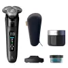 Máquina de barbear rotativa elétrica Philips i9000 X9000/30 — a seco e molhado, SkinIQ, bateria de iões de lítio integrada, estação de carregamento e limpeza