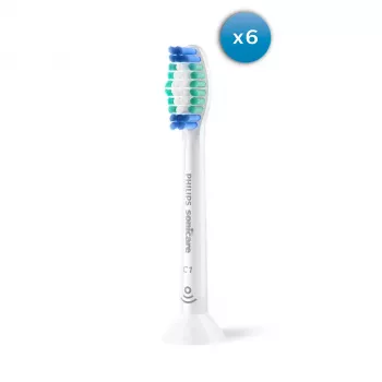 Cabeças de escova de substituição Philips ProResults HX6016 pack de 6 branco 6 unid. intervalo de substituição de 3 meses