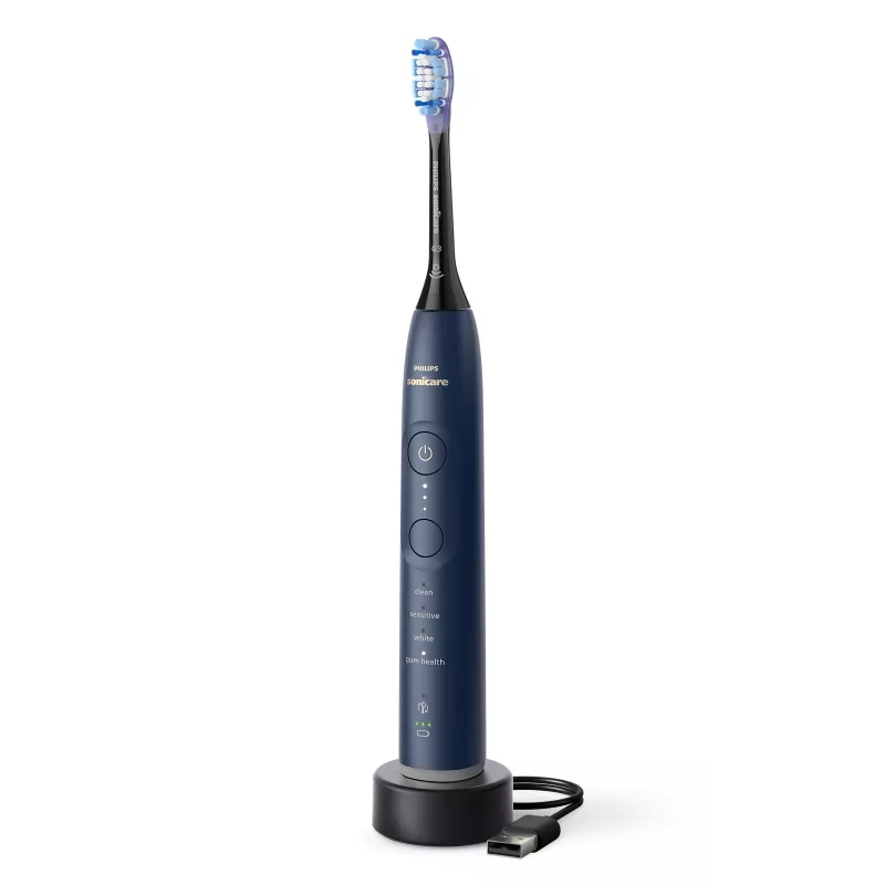 Escova de dentes sónica recarregável Philips Series 7100 HX7423/08 — bateria de iões de lítio integrada, 4 cabeças de escova, Daily Care/Gum Care/Sensitive