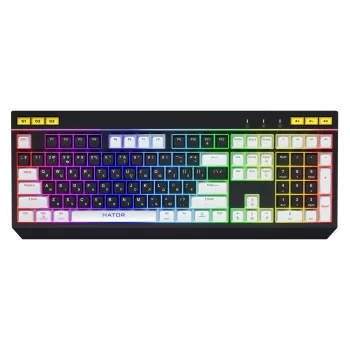 Teclado gaming HATOR Icefall USB QWERTY US English preto RGB LED