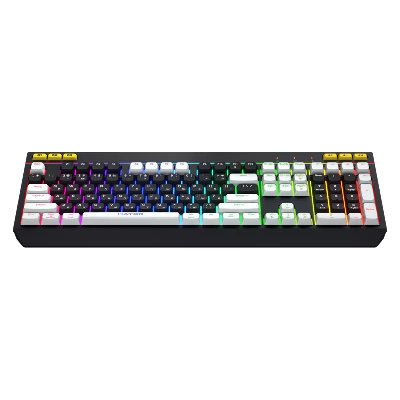 Teclado gaming HATOR Icefall USB QWERTY US English preto RGB LED