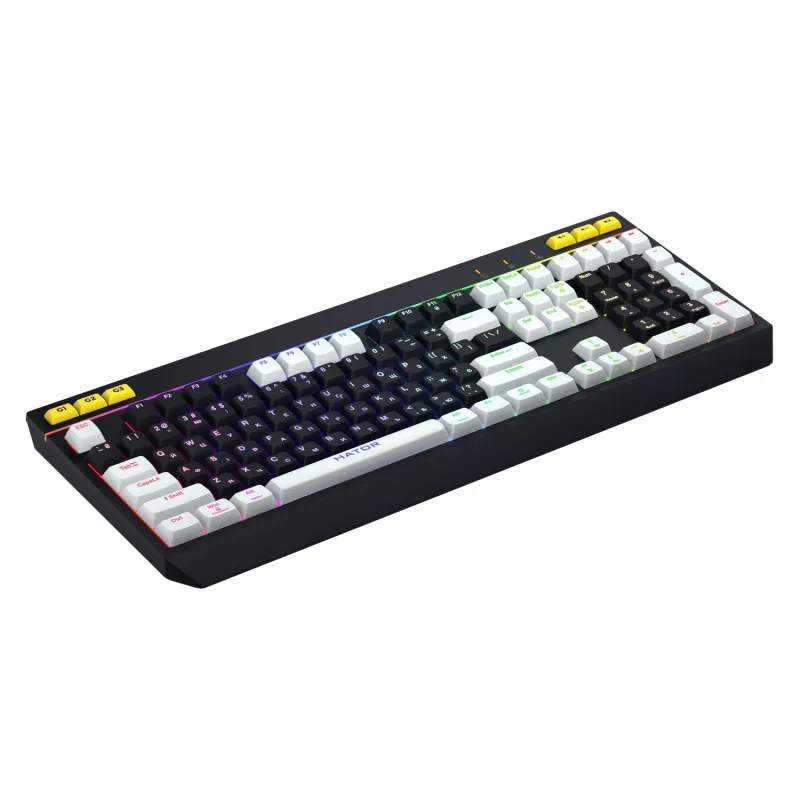Teclado gaming HATOR Icefall USB QWERTY US English preto RGB LED
