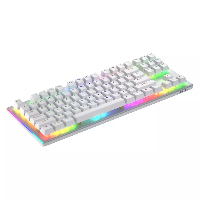 Teclado gaming HATOR Gravity X TKL USB QWERTY US English branco