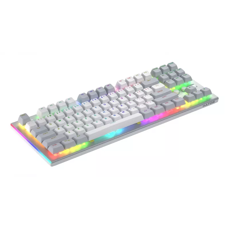 Teclado gaming HATOR Gravity TKL USB QWERTY US English branco