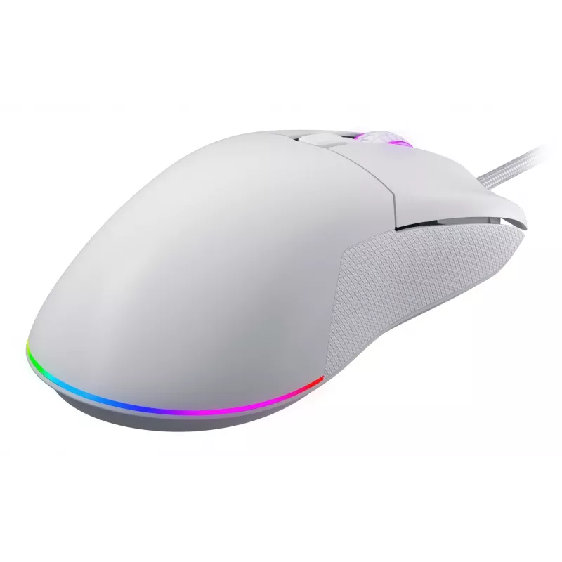 Rato HATOR Pulsar 3 ótico amarelo 12000 DPI 6 botões branco
