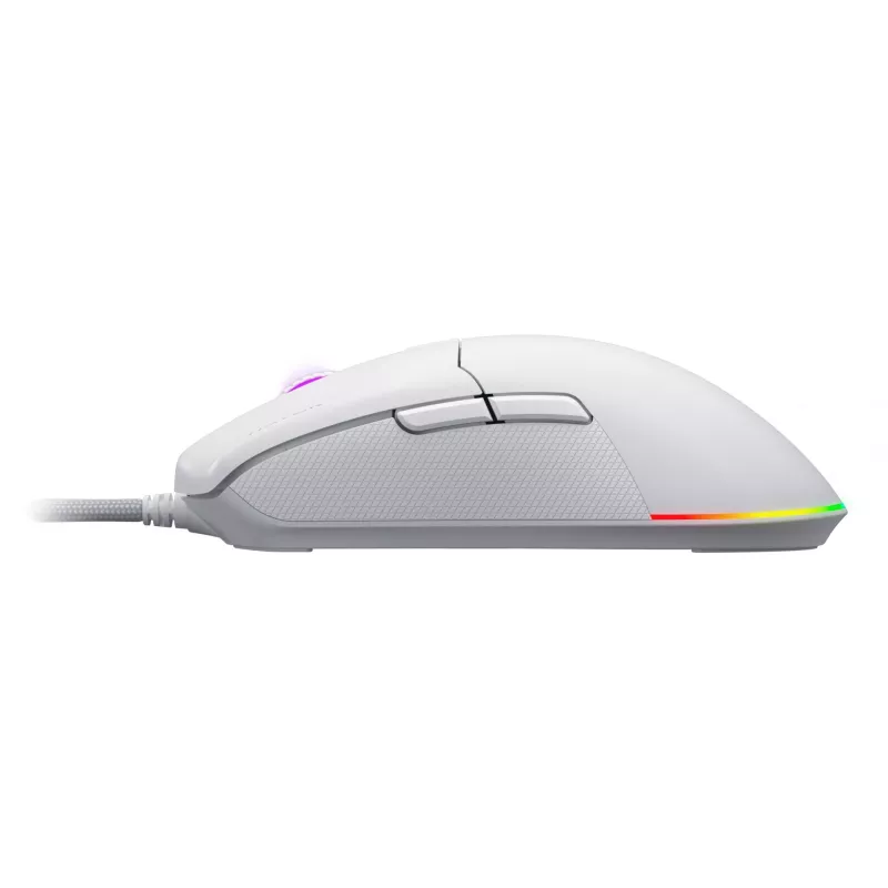 Rato HATOR Pulsar 3 ótico amarelo 12000 DPI 6 botões branco