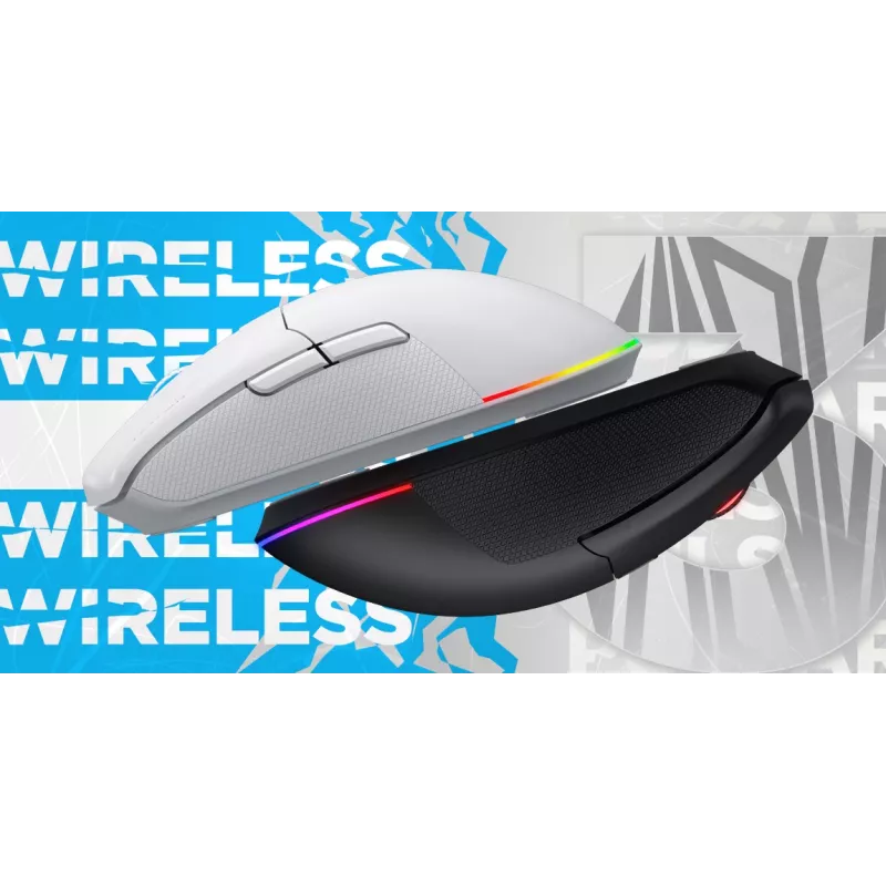HATOR Pulsar 3 Wireless, preto - switches óticos amarelos 100M PixArt PMW 3311 (HTM630)