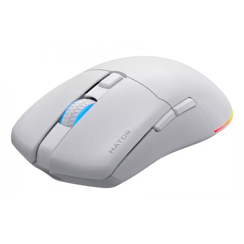 HATOR Pulsar 3 Wireless, branco - switches óticos amarelos 100M PixArt PMW 3311 (HTM631)