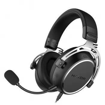 Headset HATOR HYPERGANG 3 Hi-Res com fios de arco gaming USB Type-C / USB Type-A preto