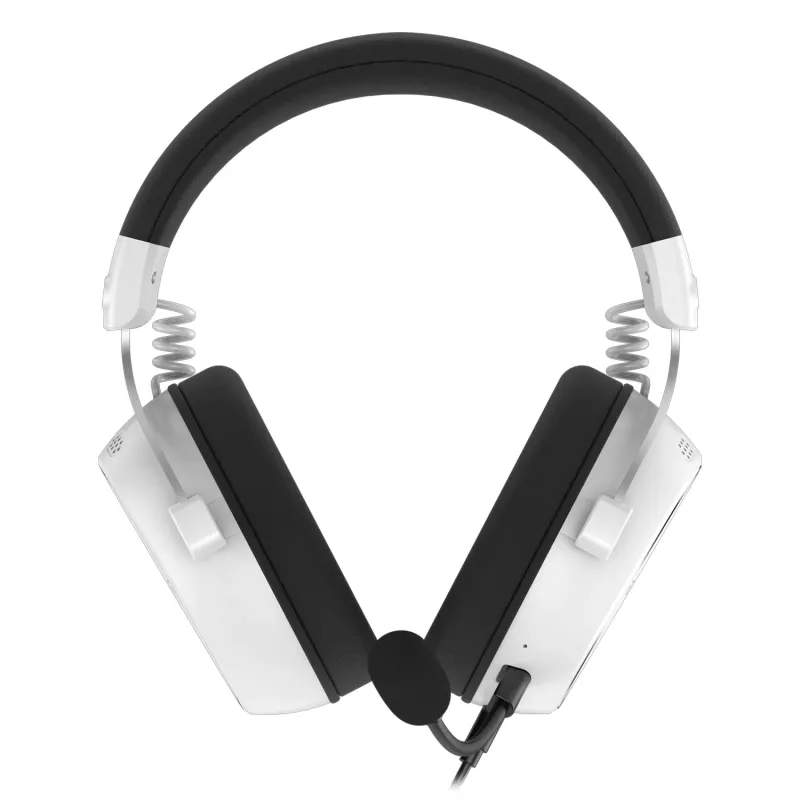 Headset HATOR HYPERGANG 3 Hi-Res com fios de arco gaming USB Type-C / USB Type-A branco