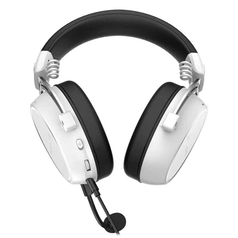 Headset HATOR HYPERGANG 3 Hi-Res com fios de arco gaming USB Type-C / USB Type-A branco