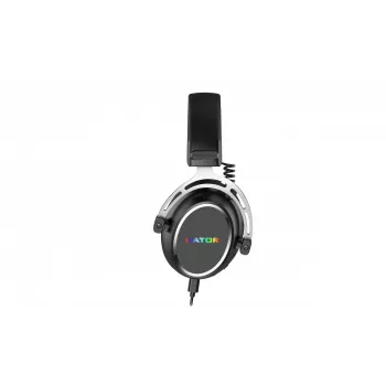 Headset HATOR Hypergang 3 USB com fios e sem fios de arco gaming USB Type-C / USB Type-A Bluetooth preto
