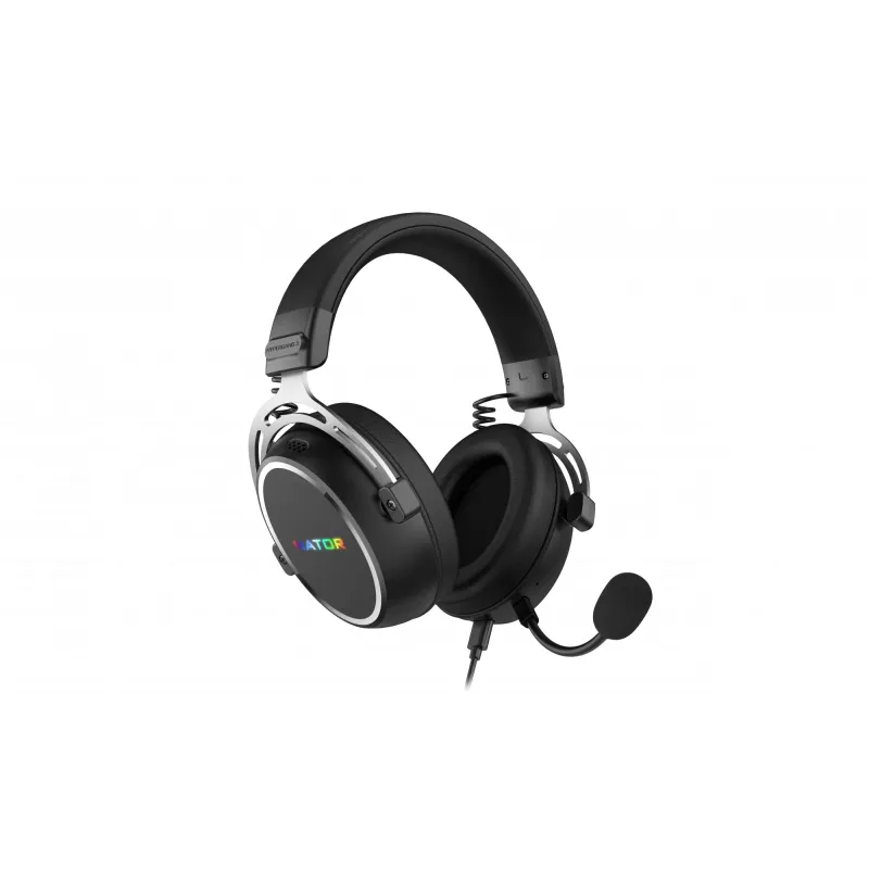 Headset HATOR Hypergang 3 USB com fios e sem fios de arco gaming USB Type-C / USB Type-A Bluetooth preto