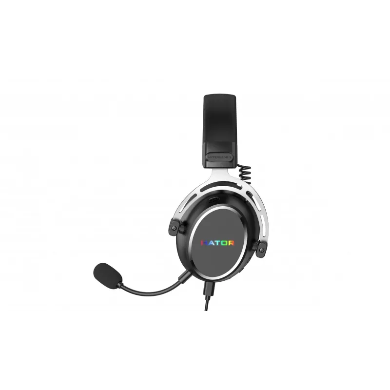 Headset HATOR Hypergang 3 USB com fios e sem fios de arco gaming USB Type-C / USB Type-A Bluetooth preto