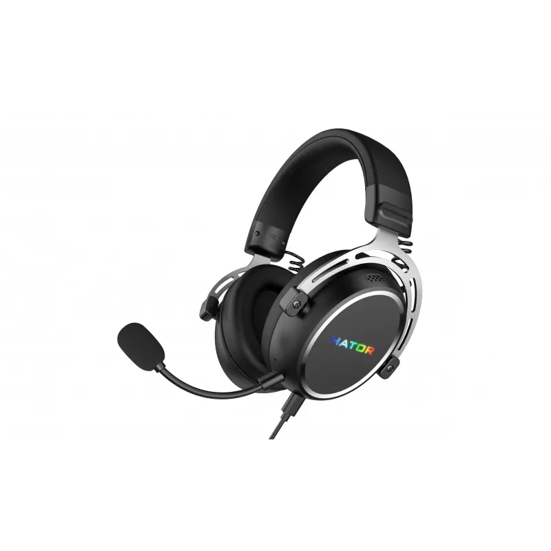 Headset HATOR Hypergang 3 USB com fios e sem fios de arco gaming USB Type-C / USB Type-A Bluetooth preto