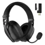 Headset HATOR Hyperpunk 3 sem fios com fios e sem fios de arco gaming USB Type-C / USB Type-A Bluetooth preto