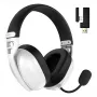 Headset HATOR Hyperpunk 3 sem fios com fios e sem fios de arco gaming USB Type-C / USB Type-A Bluetooth branco