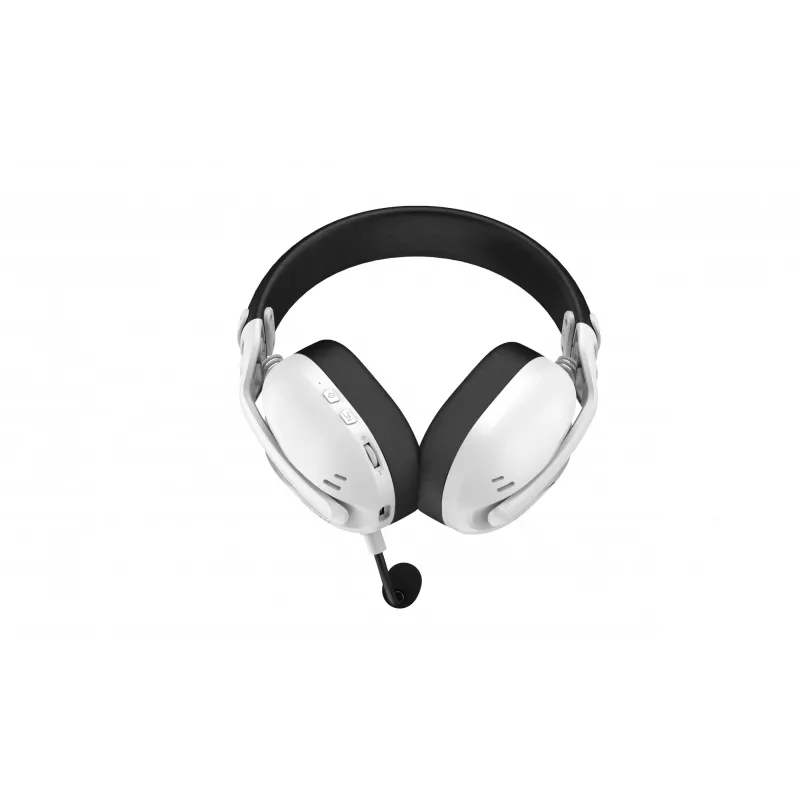 Headset HATOR Hyperpunk 3 sem fios com fios e sem fios de arco gaming USB Type-C / USB Type-A Bluetooth branco