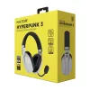 Headset HATOR Hyperpunk 3 sem fios com fios e sem fios de arco gaming USB Type-C / USB Type-A Bluetooth branco