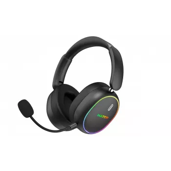 Headset HATOR Phoenix 2 sem fios com fios e sem fios de arco gaming USB Type-C / USB Type-A Bluetooth preto