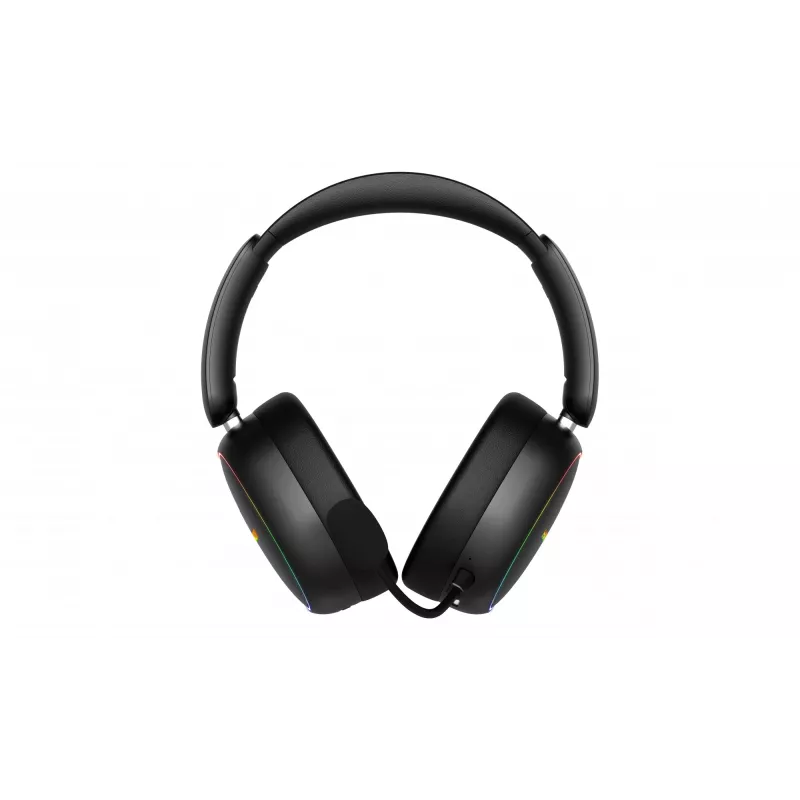 Headset HATOR Phoenix 2 sem fios com fios e sem fios de arco gaming USB Type-C / USB Type-A Bluetooth preto