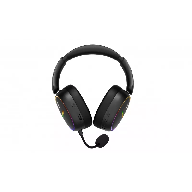 Headset HATOR Phoenix 2 sem fios com fios e sem fios de arco gaming USB Type-C / USB Type-A Bluetooth preto