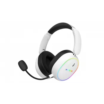 Headset HATOR Phoenix 2 sem fios com fios e sem fios de arco gaming USB Type-C / USB Type-A Bluetooth branco
