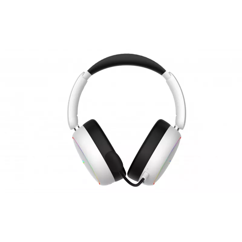 Headset HATOR Phoenix 2 sem fios com fios e sem fios de arco gaming USB Type-C / USB Type-A Bluetooth branco