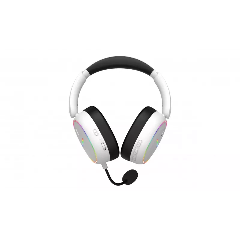 Headset HATOR Phoenix 2 sem fios com fios e sem fios de arco gaming USB Type-C / USB Type-A Bluetooth branco
