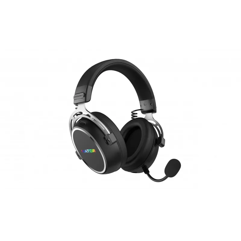 Headset HATOR Hypergang 3 sem fios de arco gaming USB Type-C / USB Type-A Bluetooth preto